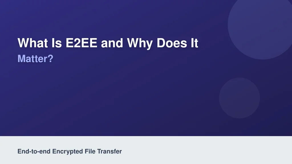 What is E2EE and Why Does It Matter?