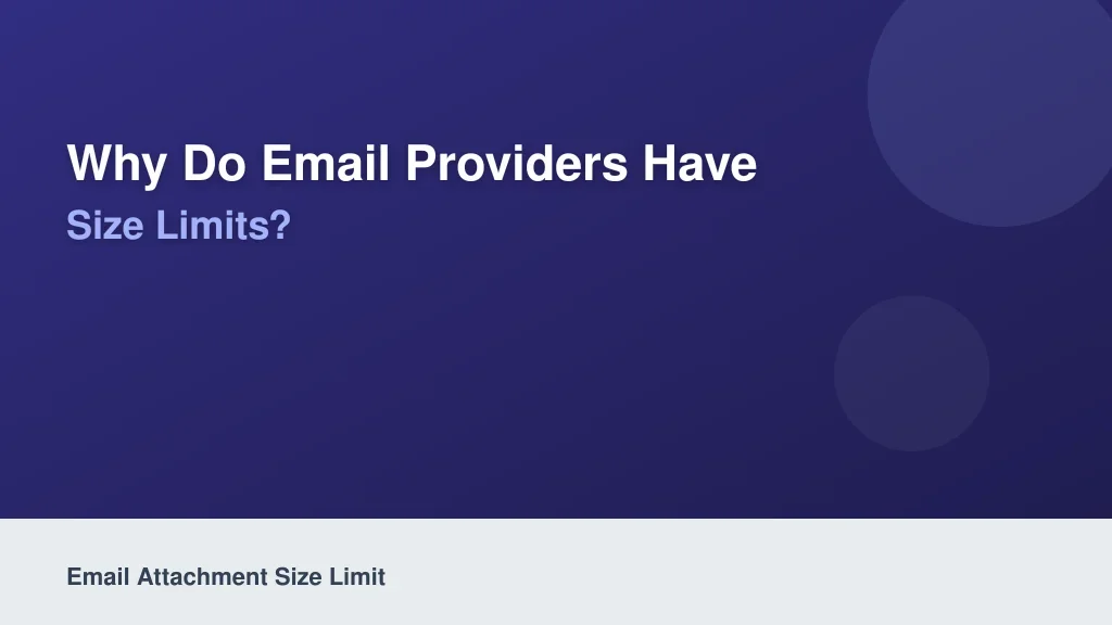 Why Do Email Providers Have Attachment Size Limits?