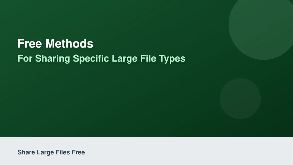 Free Methods for Sharing Specific Large File Types