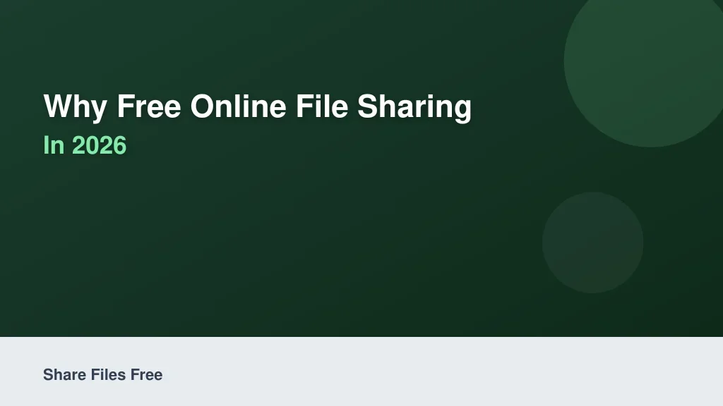 Why Free Online File Sharing Matters in 2026