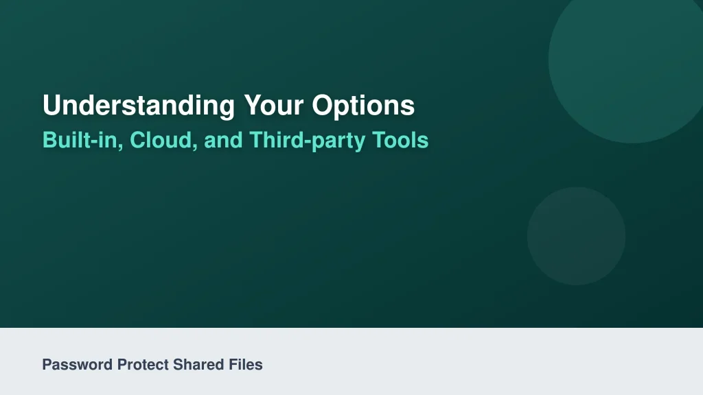 Understanding Your Options: Built-in, Cloud, and Third-Party Tools