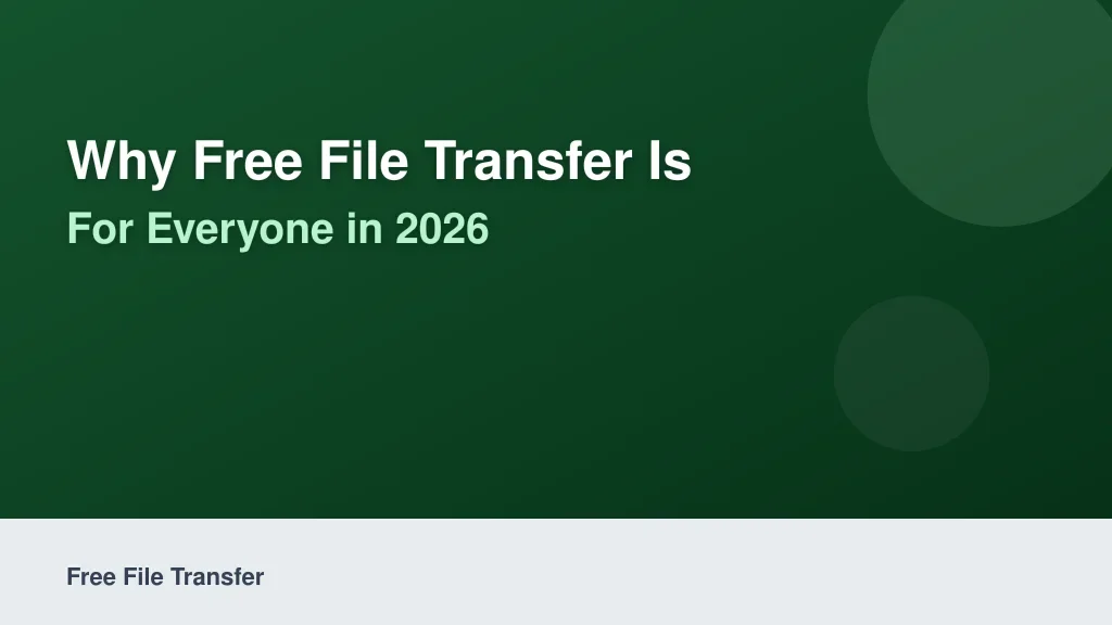 Why Free File Transfer is Essential for Everyone in 2026