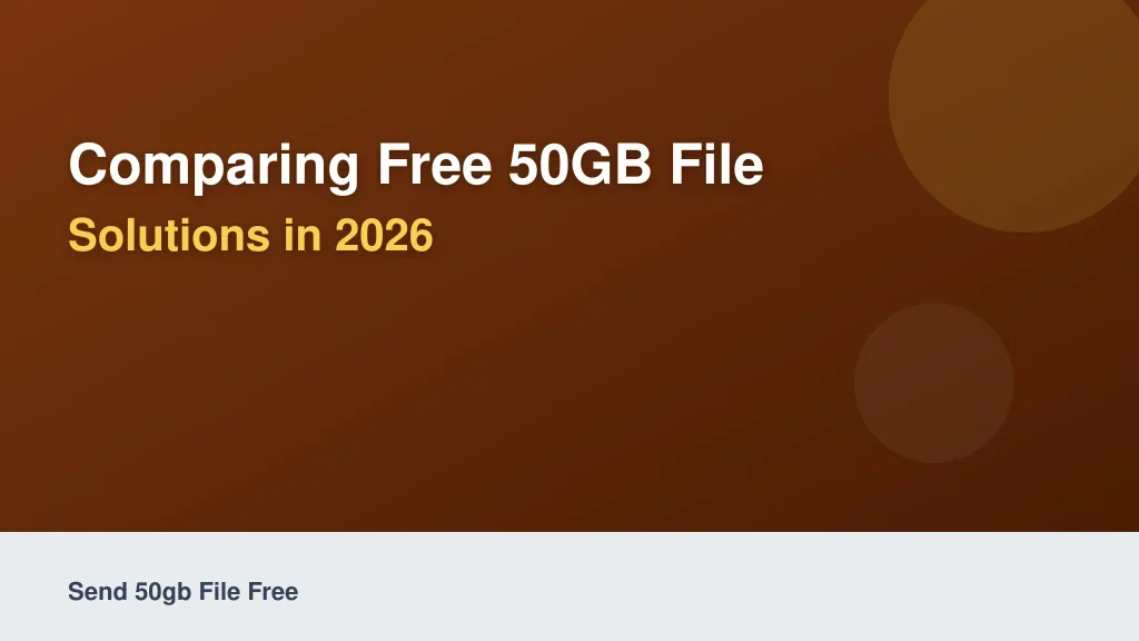 Comparing Free 50GB File Transfer Solutions in 2026
