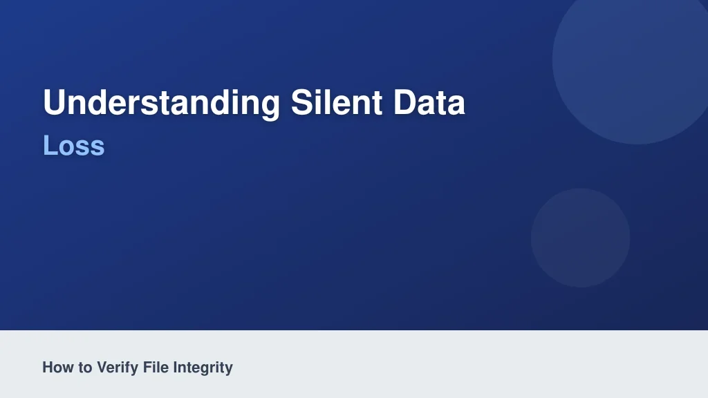 Understanding Silent Data Corruption and Packet Loss