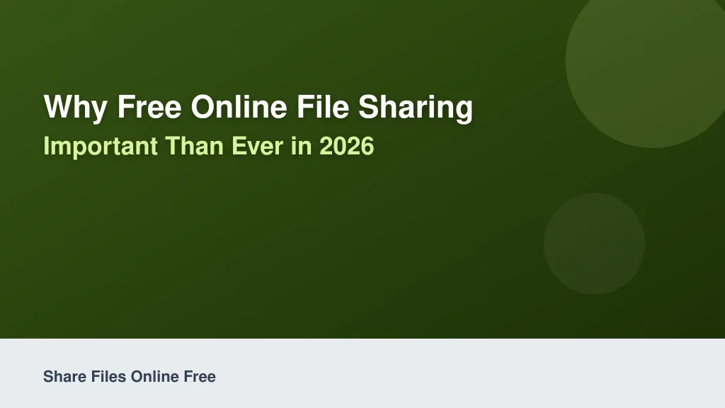 Why Free Online File Sharing is More Important Than Ever in 2026