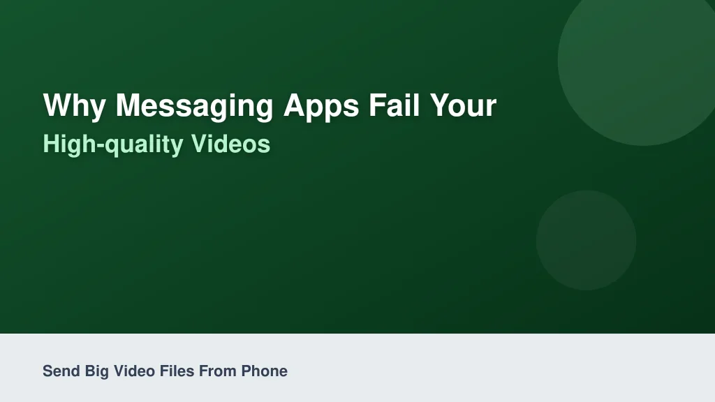 Why Messaging Apps Fail Your High-Quality Videos