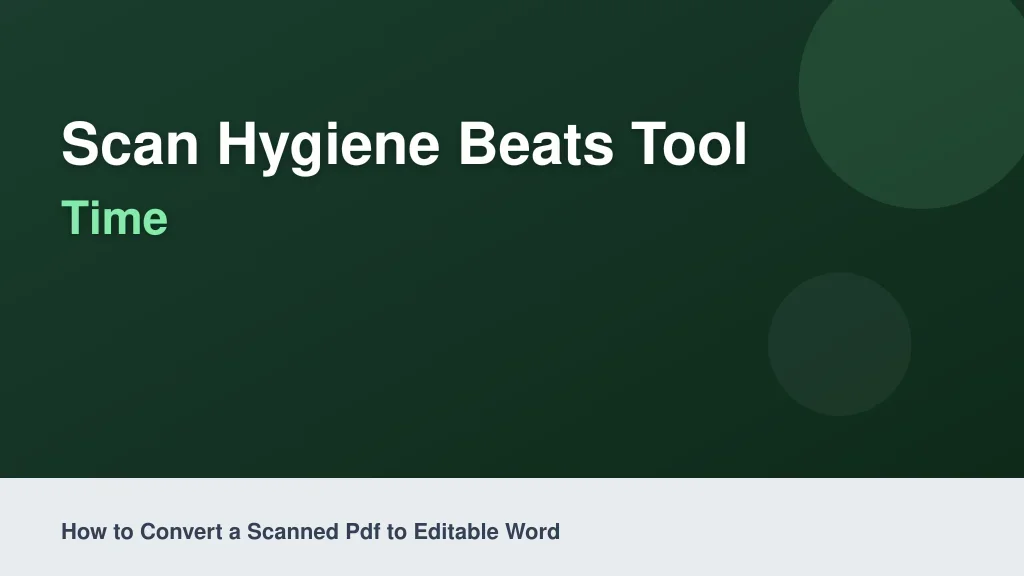Scan Hygiene Beats Tool Choice Every Time