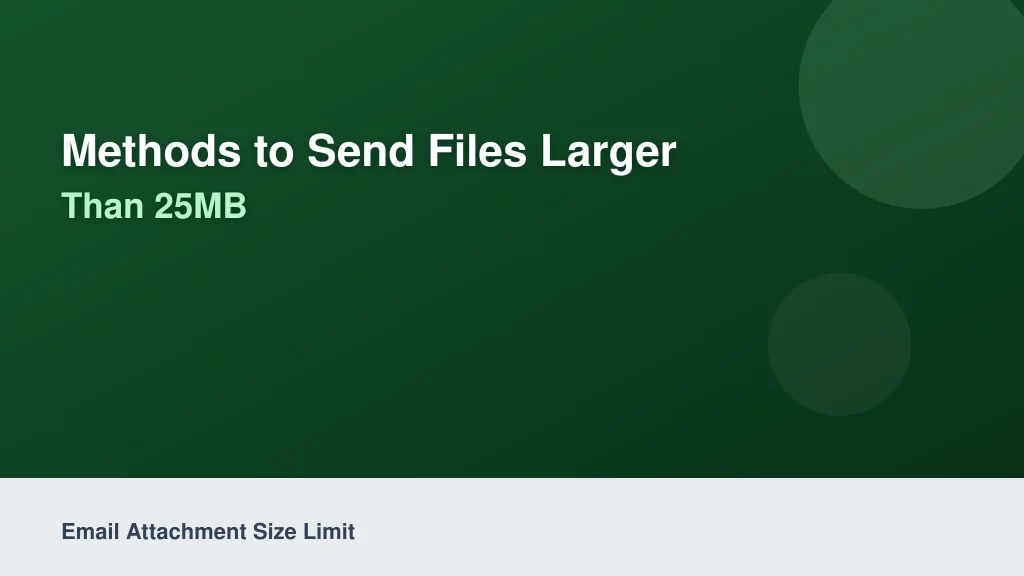 Methods to Send Files Larger Than 25MB