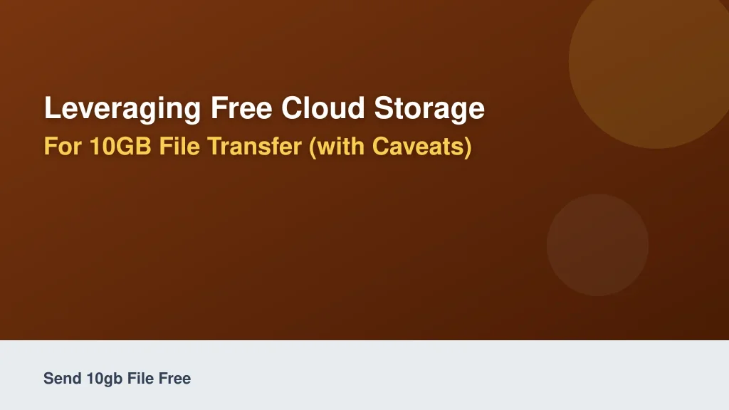 Leveraging Free Cloud Storage for 10GB File Transfer (with caveats)