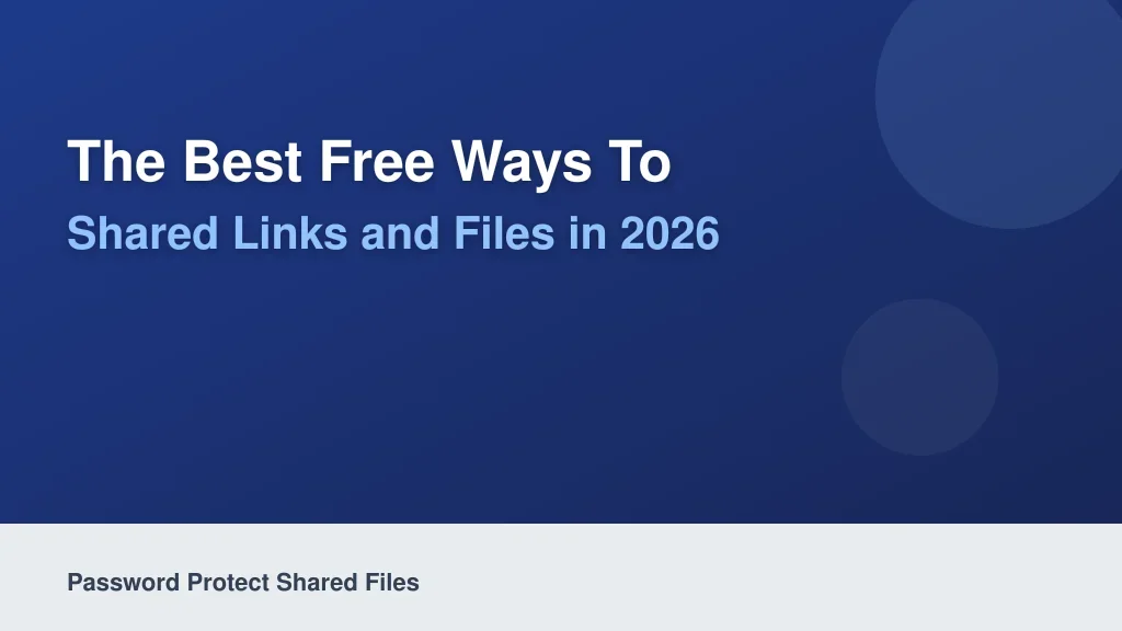 The Best Free Ways to Password Protect Shared Links and Files in 2026